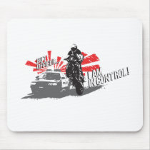 Sportbike - But Officer...I am in control! mousepads by dwtyler Sportbike - But Officer...I am in control! mousepads