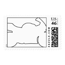 Sportbike Outline Postage Stamps
