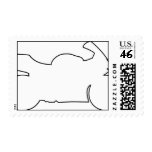 Sportbike Outline Postage Stamps