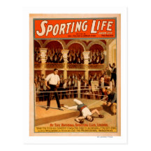 "Sporting Life" Boxing Theatrical Play Poster Post Cards