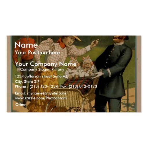 Sporting Life, 'Policeman Doxey's first arrest' Business Card Template