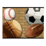 Sports Al-Star, Basketball/Soccer/Football postcards