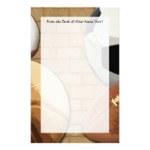 Sports Al-Star, Basketball/Soccer/Football Stationery Design
