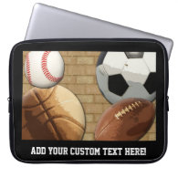 Sports All-Star, Basketball/Soccer/Football Laptop Sleeve