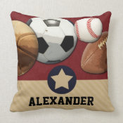Sports All-Star Custom Name Pillow throwpillow