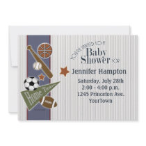 Sports Baby Shower invitations by mybabybundles Sports Baby Shower invitations