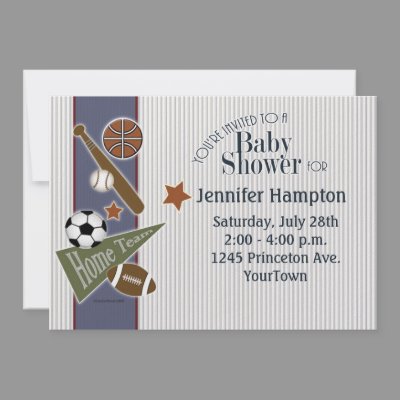 Sports Baby Shower Personalized Invite Zazzle_invitation
