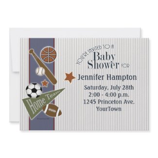 Sports Baby Shower invitation