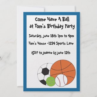 Sports Ball Invitation