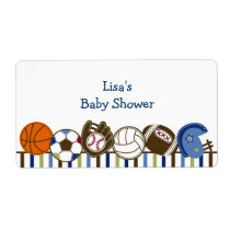 Sports Ball Water Bottle Stickers Labels labels