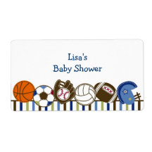 Sports Ball Water Bottle Stickers Labels