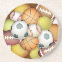 Sports-balls coasters