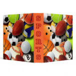 Sports Balls Collage Vinyl Binders