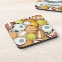 Sports Balls cork coasters