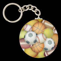Sports-balls keychains
