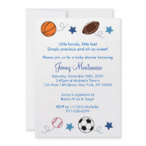 Sports Balls MVP All Star Baby Shower Invitation
