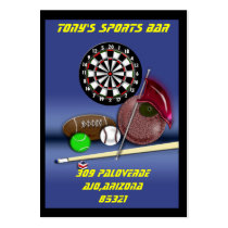 sports bar business cards