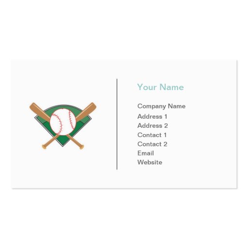 Sports - Baseball - Business Business Card Templates (front side)