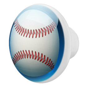 Sports Baseball Drawer Knobs Ceramic Knob
