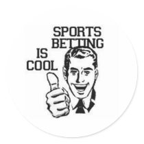 SPORTS BETTING IS COOL ROUND STICKERS