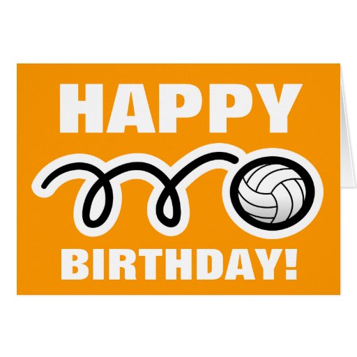 Sports Birthday greeting card  volleyball design  Zazzle