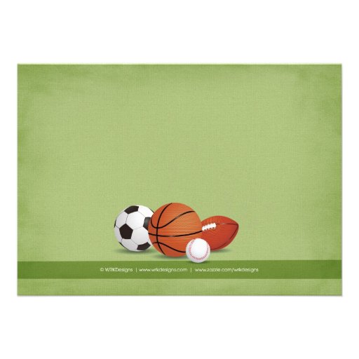 Sports Birthday Party Invitation