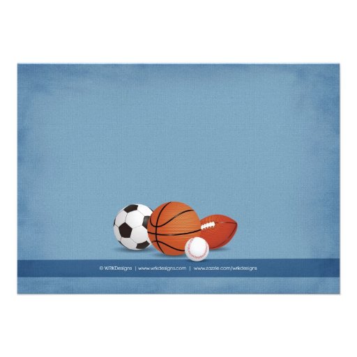 Sports Birthday Party Invitation