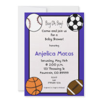 sports, Boy Oh Boy!, honoring, Come and join us... Custom Invitations