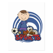 Sports Boy Soccer T-shirts and Gifts Postcard