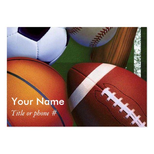 Sports Business and Profile  Cards Template Business Card (front side)