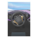 Sports Car Dashboard Custom Stationery