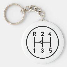 Sports car gear knob, transmission shift pattern key chains