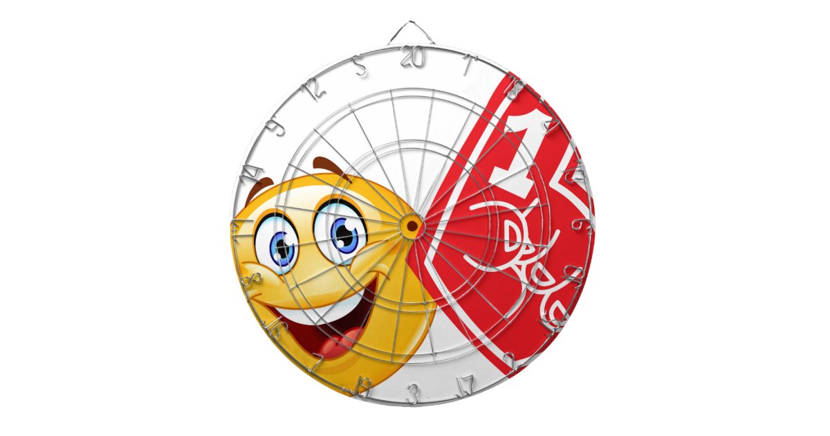 sports fan emoji dart boards Zazzle