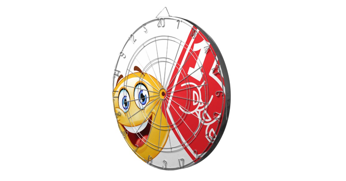 sports fan emoji dart boards Zazzle