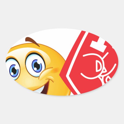 sports fan emoji oval sticker Zazzle