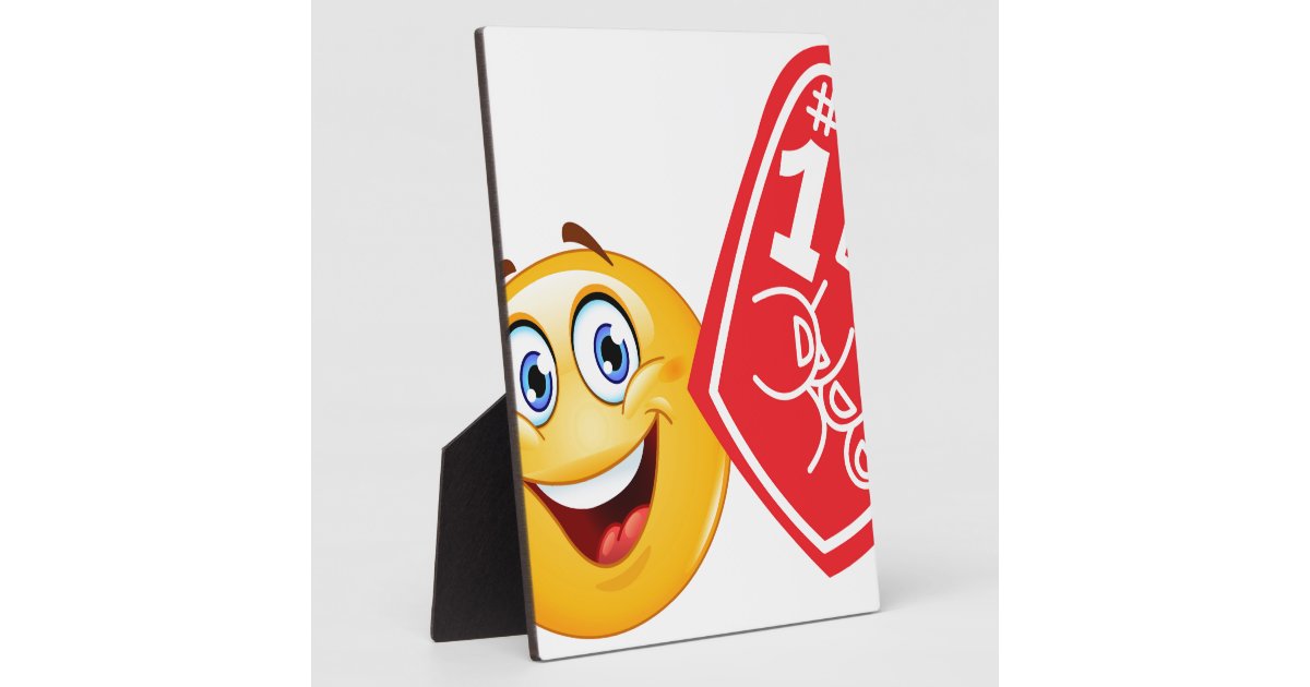 sports fan emoji plaque Zazzle