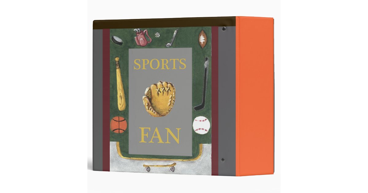 Sports Fan with equipment Binder Zazzle