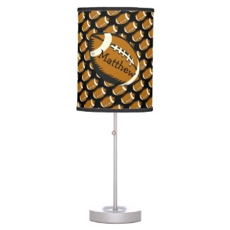 Sports Football Brown and Black Lamp