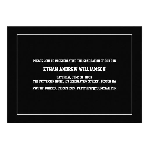 Sports Guy Photo Graduation Party Invitation