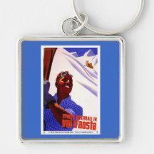 Sports In Val D'Aosta Keychains