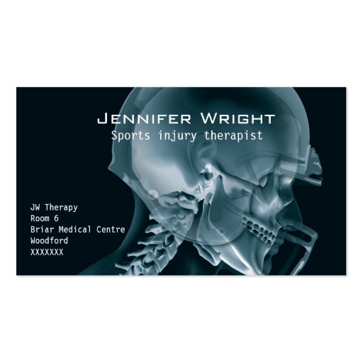 Sports Injury Therapist business card (front side)