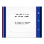 Sports Mets Baseball Bar Mitzvah RSVP Card invitations