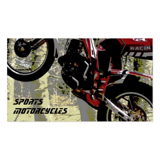 Sports Motorcycles business card (front side)