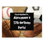 Sports Party Personalized Invitation