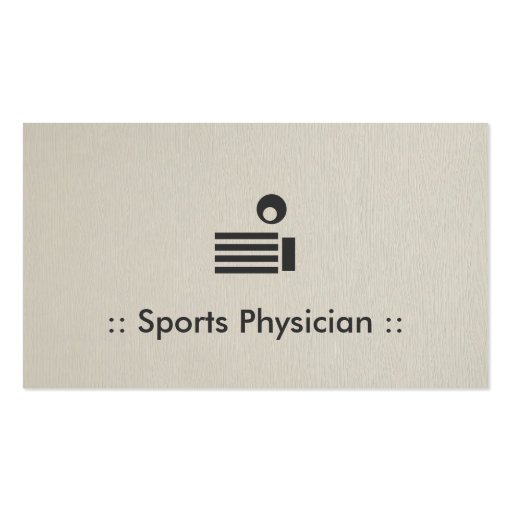 Sports Physician Chic Professional Business Card Templates (front side)