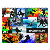 Sports Silhouettes Wall Calendar