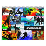 Sports Silhouettes Wall Calendar
