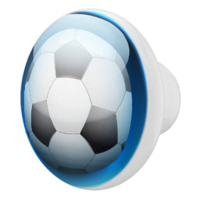 Sports Soccer Ball Drawer Knobs Ceramic Knob