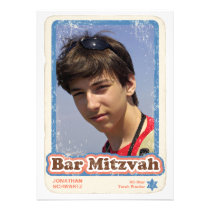 Sports Star Bar Mitzvah Invitation invitations