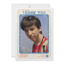 Sports Star Bar Mitzvah Thank You Card Personalized Invites